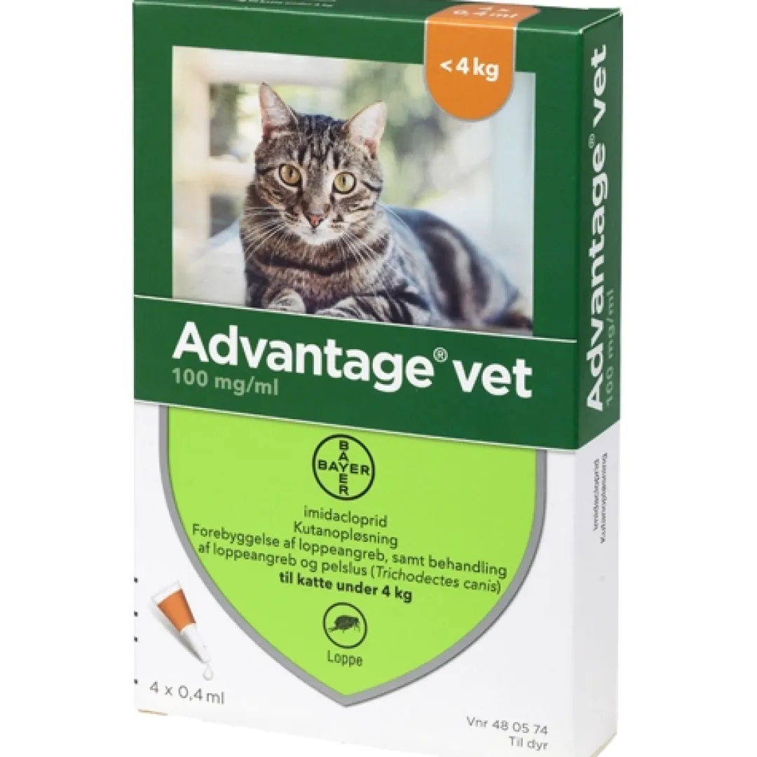 Advantage Vet Advantage til kat 0,4 ml op til 4 kg