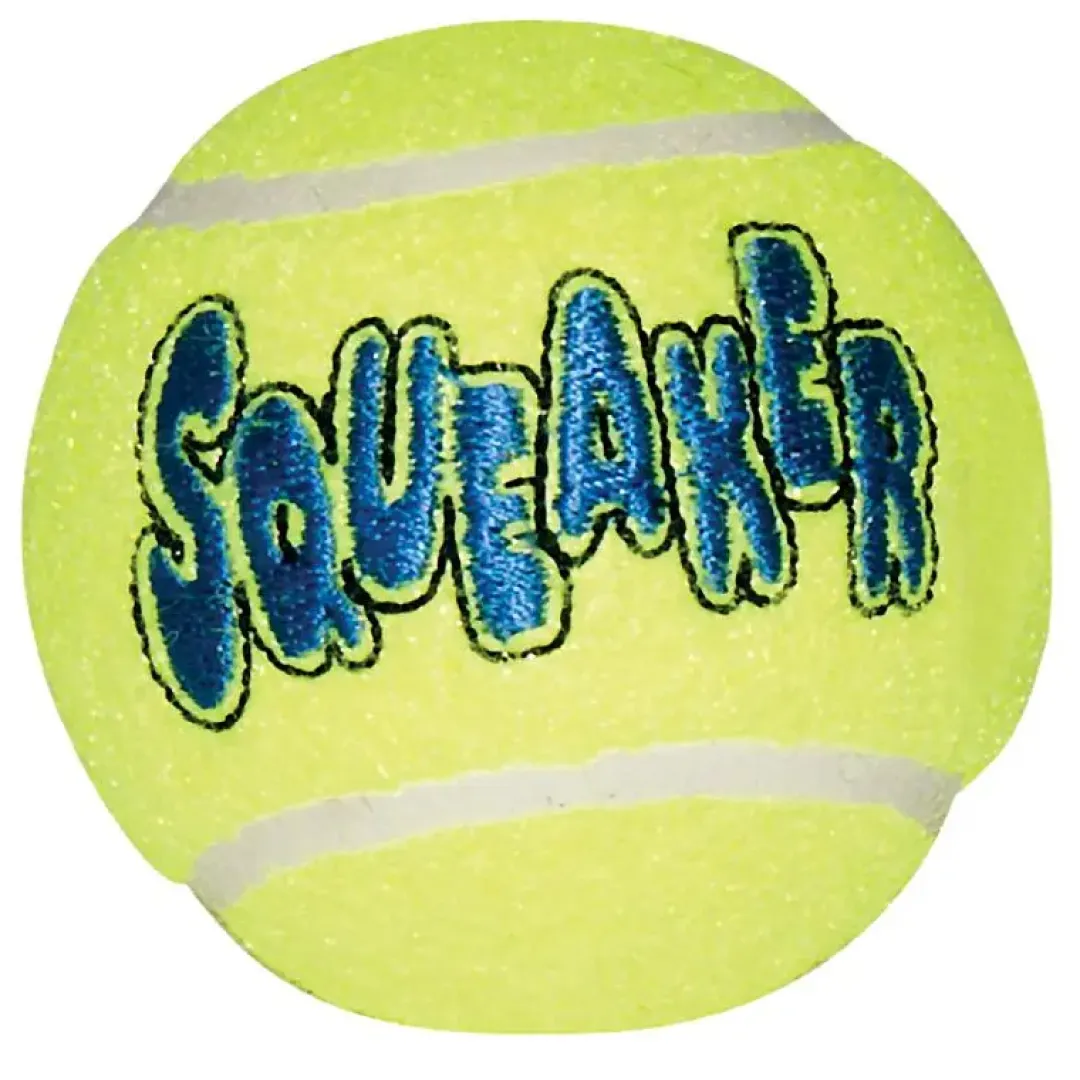 Kong Air Squeaker tennisball Ø 6,4 cm - sjov bold med piv til hunde