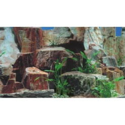Hobby Akvariebaggrund Sten 1/2 (50 cm høj) 120 cm
