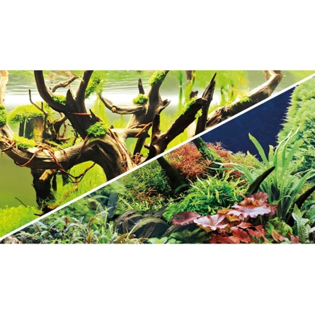 Hobby Akvariebaggrund Wood Island / Green secret (30 cm høj) 60 cm