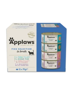 Applaws Hund & Katte mad Applaws Kattevådmad Fiskekasse sovs 12 x 70 g