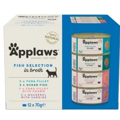 Applaws Hund & Katte mad Applaws Kattevådmad Fiskekasse jelly 12 x 70 g