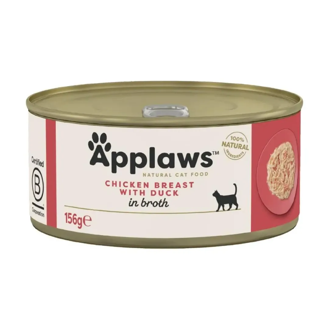 Applaws Hund & Katte mad Applaws kattevådmad Kylling og And 156 g