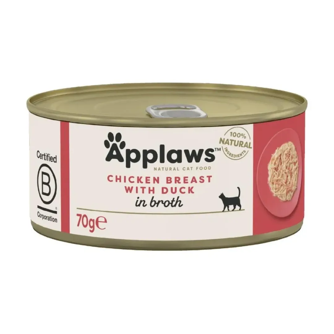 Applaws Hund & Katte mad Applaws kattevådmad Kylling og And 70 g
