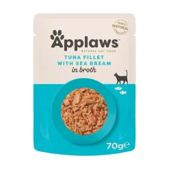 Applaws Hund & Katte mad Applaws Kattevådmad Tunfillet & Havbars 70 g (pouch)