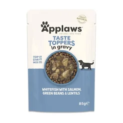 Applaws Hund & Katte mad Applaws vådfoder hvid fisk laks og grønt i sovs 85 g