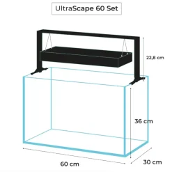 Aquael Akvarie og Lampe Ultra Scape 60 Forest