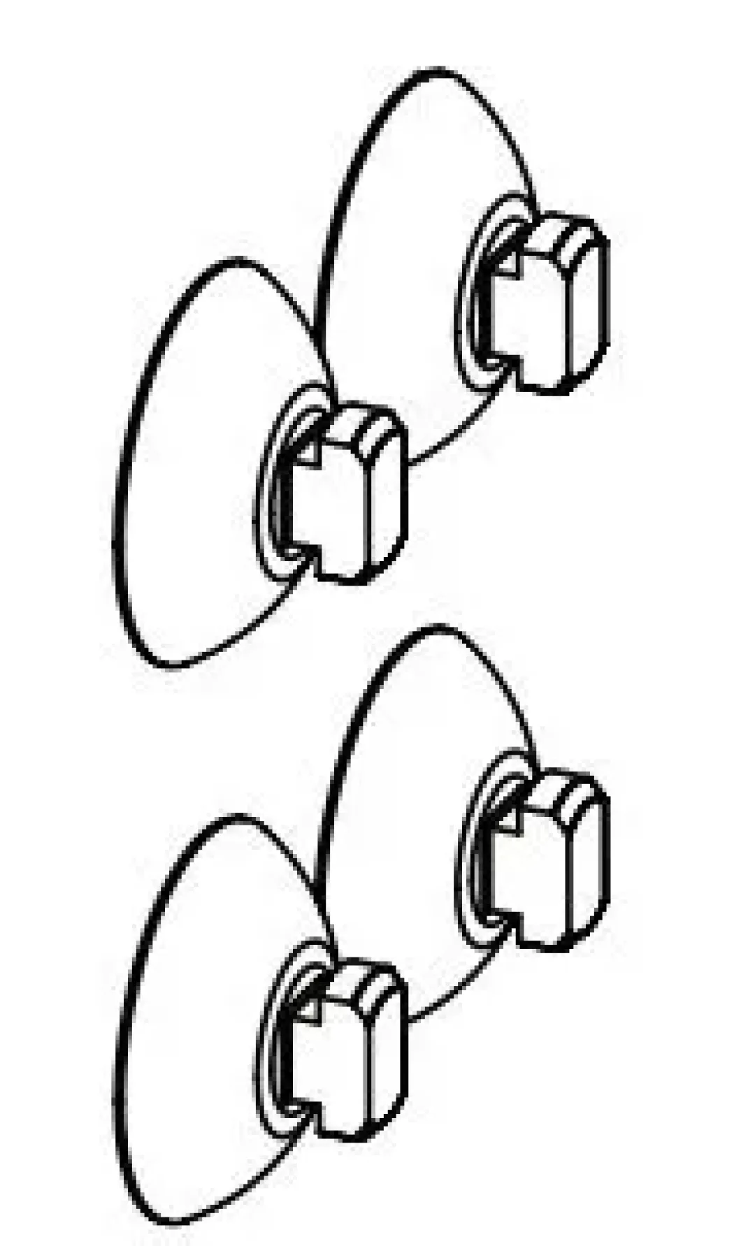 Aquael Sugekop d=24 4 stk. til FAN Mini, Micro,Mini,1+,PAT,TURBO og Cirkulator 500