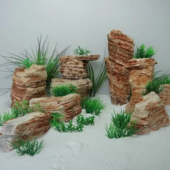 Dekoration til Akvarier og Terrarier Aquascaping sten Red Multilayer pr kg