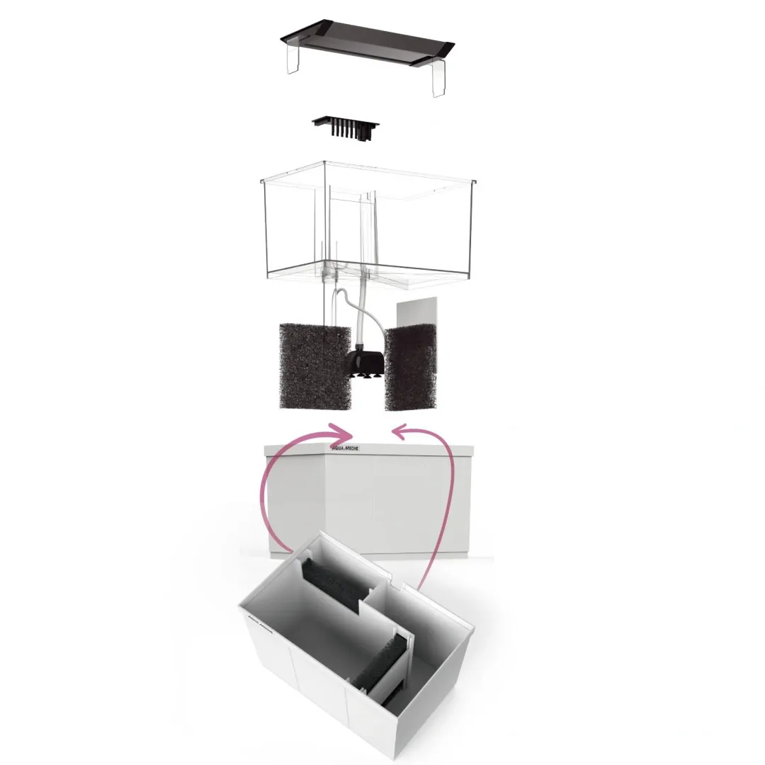 Aqua Medic Armatus XS Saltvandsakvarium med sump 4 Liter