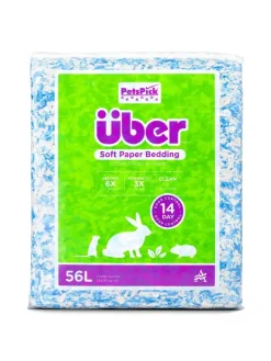 Premier Pet Über papirstrøelse 56 L Blå/Hvid