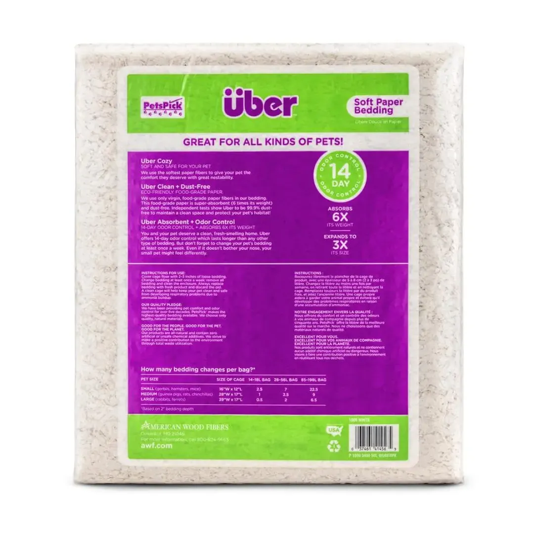 Premier Pet Über papirstrøelse 56 L Hvid