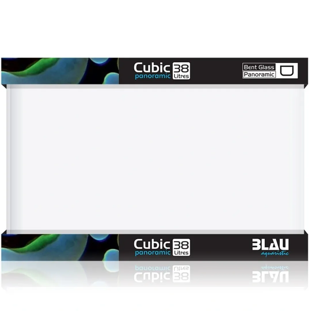 Blau - Aquaristic Blau CUBIC Panorama akvarium Nano Akvarium 38 L 45x28x30 cm Optiwhite glas