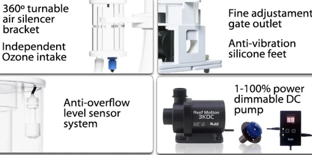 Blau - Aquaristic Blau Skummer MKB 160 DC