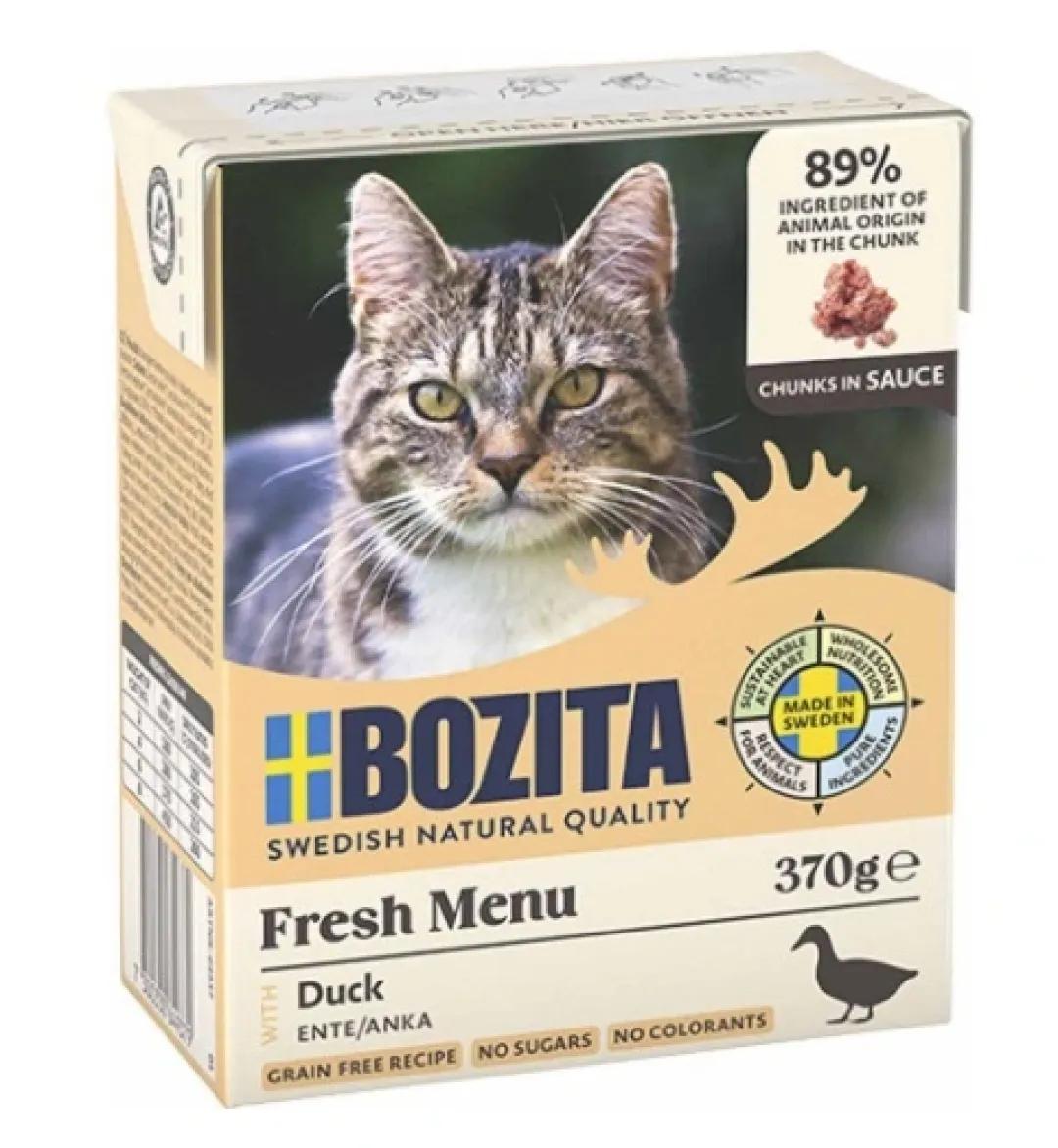 Bozita - Swedish natural quality Bozita Kattefoder Bidder i Sovs med And 370 gram