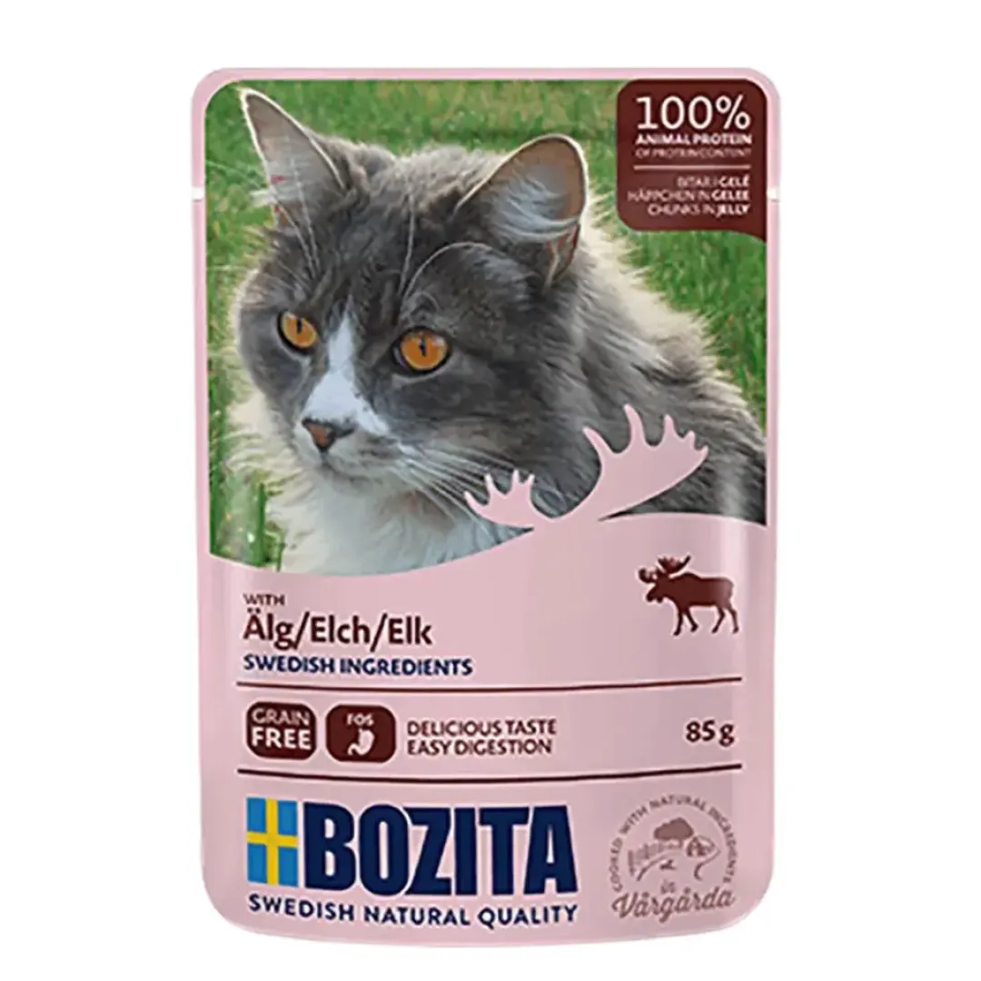 Bozita - Swedish natural quality Bozita Kattefoder pose 85g Elg gele