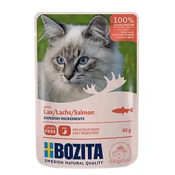 Bozita - Swedish natural quality Bozita Kattefoder pose 85g laks gele
