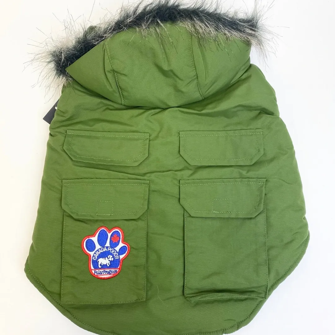 MiniZoo Canada Pooch Everest Explorer hundejakke Militærgrøn 66 cm nr 26