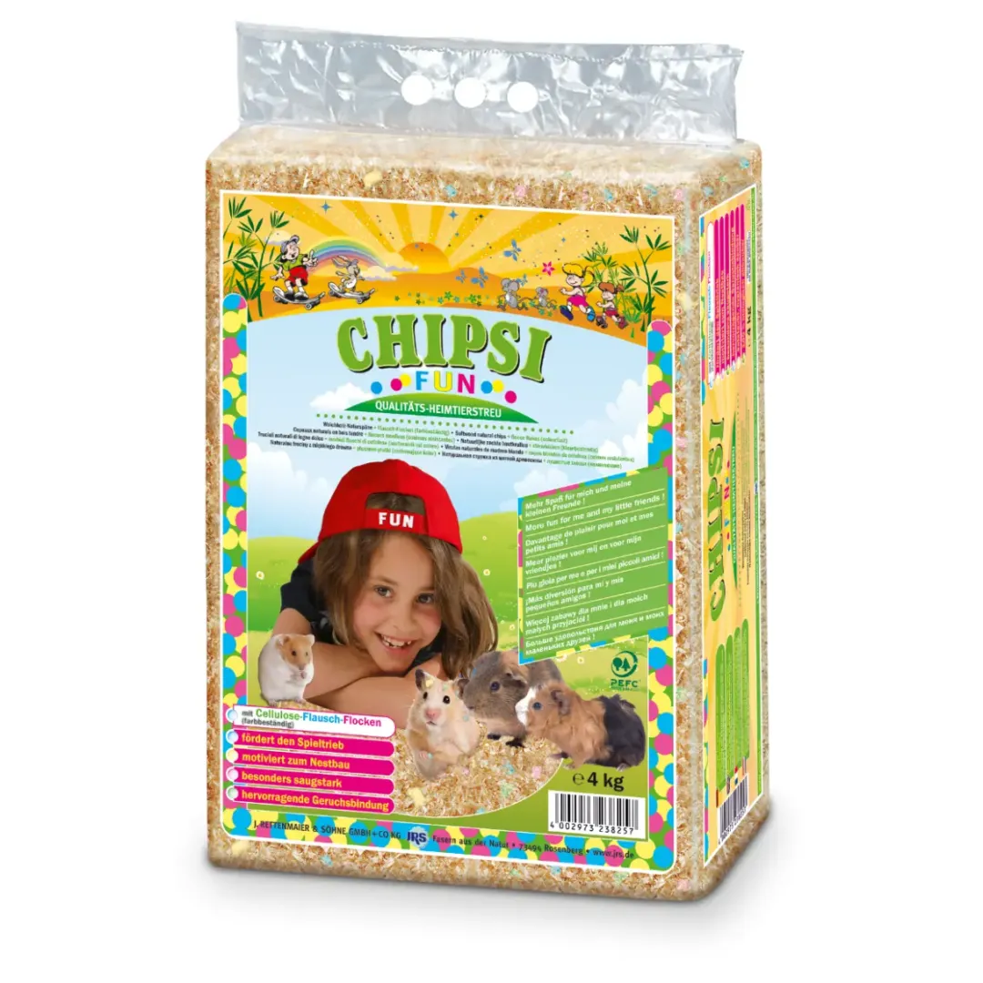 CHIPSI CLASSIC Chipsi Fun træspåner med celluloseflager til kanin og marsvin 4 kg