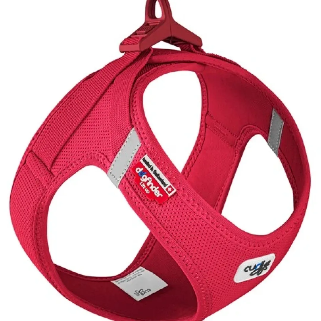 Curli Vest hundesele Clasp Air Mesh Rød XS bryst 34-38 cm - let og sikker komfort