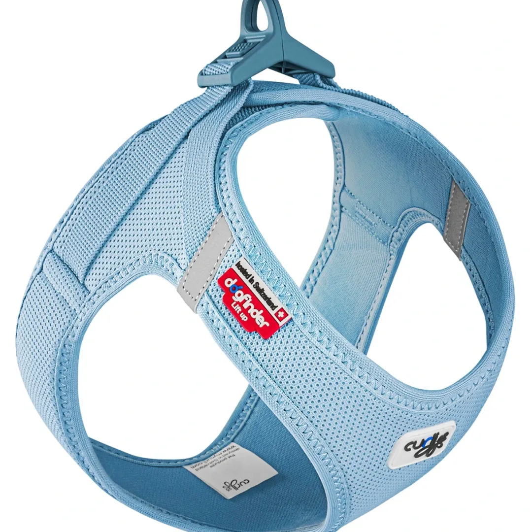 Curli Vest hundesele Clasp Air Mesh Skyblue 2XS bryst 30-34 cm - let og sikker komfort