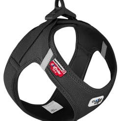 Curli Vest hundesele Clasp Air Mesh Sort M bryst 43-49 cm - let og sikker komfort