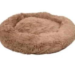 Flamingo Cushion Krems fluffy rund hundeseng medium khaki