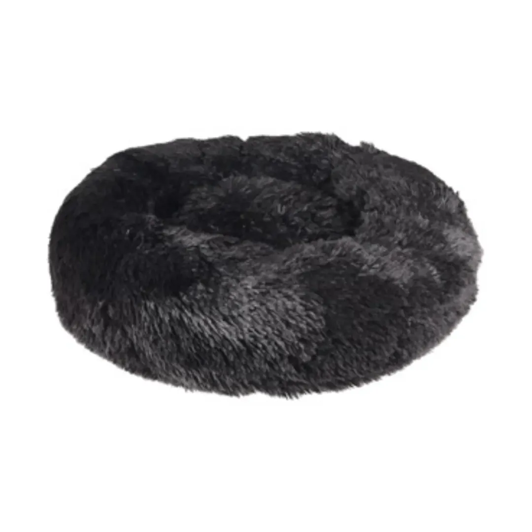 Flamingo Cushion Krems fluffy rund hundeseng small sort