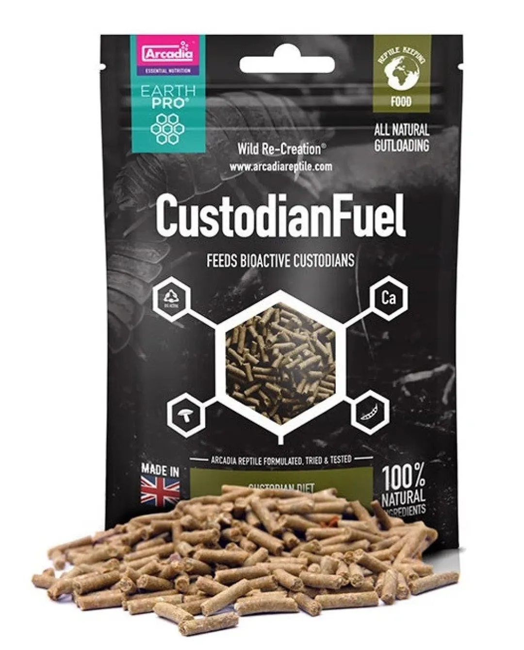 Arcadia Custodian Fuel 80 gram (Foder til springhale og bænkebider)