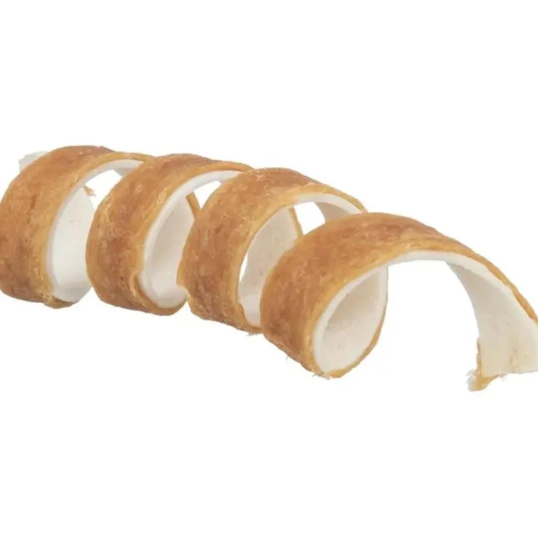 Trixie Denta Fun Ande tygge spiral 12 cm - lækker tyggeben med and