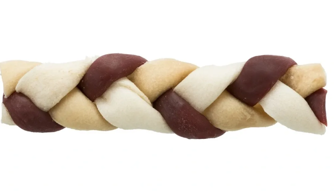 Trixie Denta Fun Flettet Tyggeben 85 g - robust hundesnack med bid i