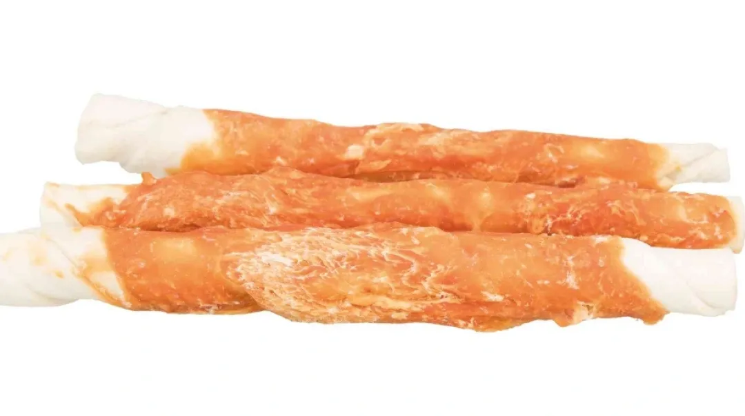 Trixie Denta Fun Kyllinge Tyggerulle 17 cm - naturligt tyggeben til hunde