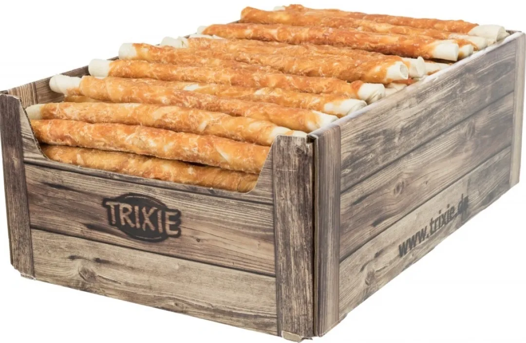 Trixie Denta Fun Kyllinge Tyggerulle 17 cm - naturligt tyggeben til hunde