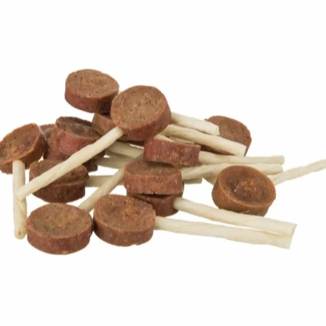 Trixie Denta Fun Slikkepind med okse og and 8 cm - hundesnack