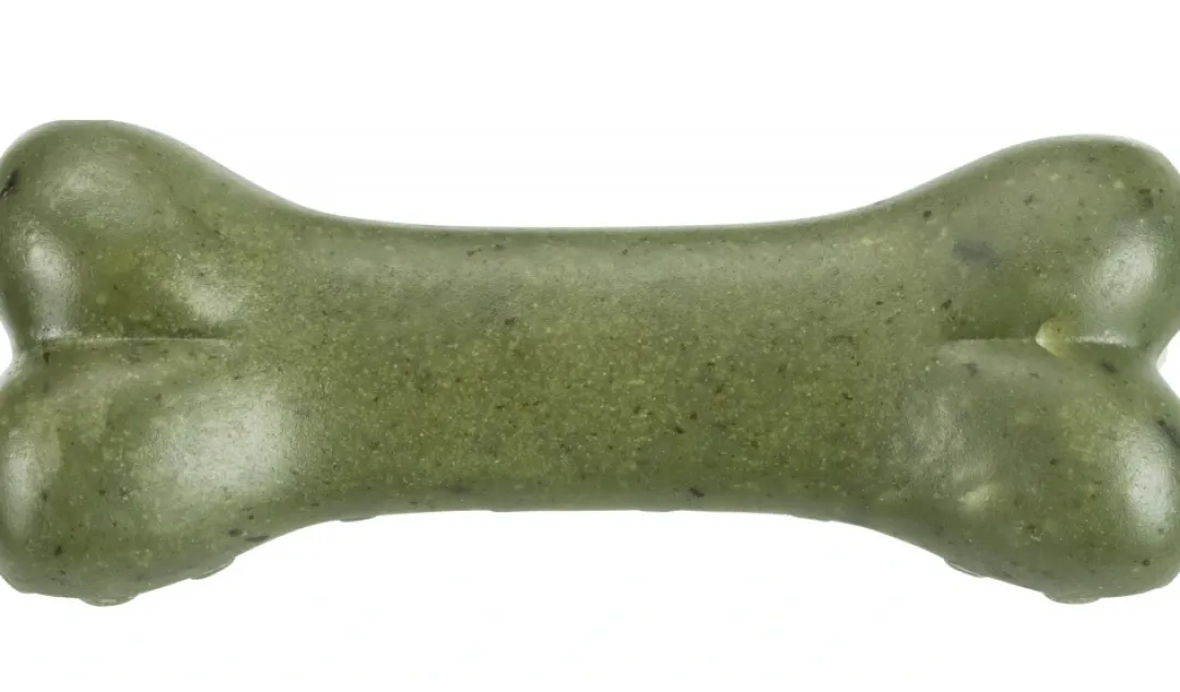 Trixie Denta Fun Veggie Tyggeknogle med tang 12 cm (vegetabilsk) - sunde kornfri hundesnacks