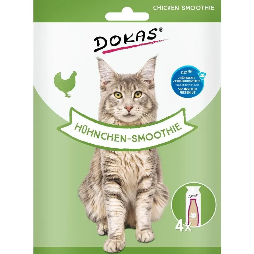 Dokas Premium Hunde og Kattesnacks Dokas Kat Kyllingesmoothie 120 Gram