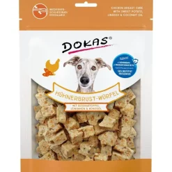Dokas Premium Hunde og Kattesnacks Dokas Kyllingebrysttern med sød kartoffel 150 g - naturlige hundesnacks