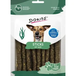 Dokas Premium Hunde og Kattesnacks Dokas Stænger med alger 105 g - vegetabilske hundesnacks