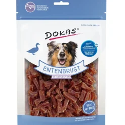 Dokas Premium Hunde og Kattesnacks Dokas Tern af andebryst 200 g - store poser med lækre hundesnacks
