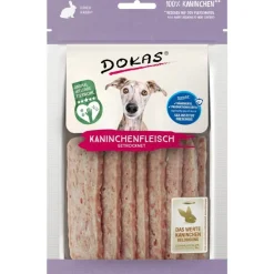Dokas Premium Hunde og Kattesnacks Dokas Tørrede kaninskiver 70 g - naturlige hundesnacks af kanin