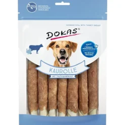 Dokas Premium Hunde og Kattesnacks Dokas Tyggerulle med kalkunbryst 190 g - naturlig tyggeglæde