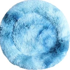 Donut Cozy Hundeseng Blå 50 cm - blød og hyggelig hundeseng til små hunde