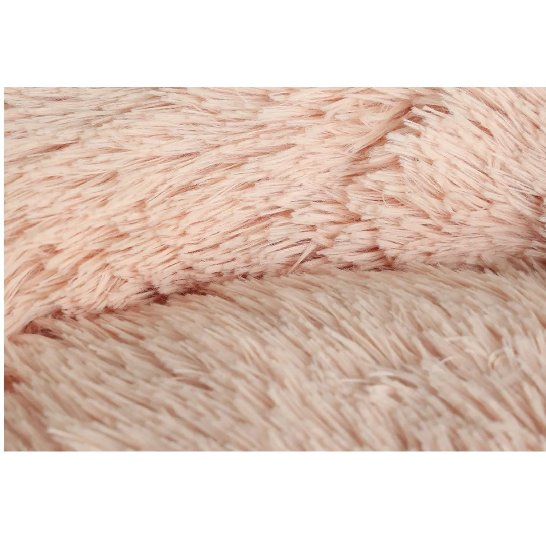 Donut Cozy Hundeseng Laksefarvet 60 cm - blød seng til mellemstore hunde