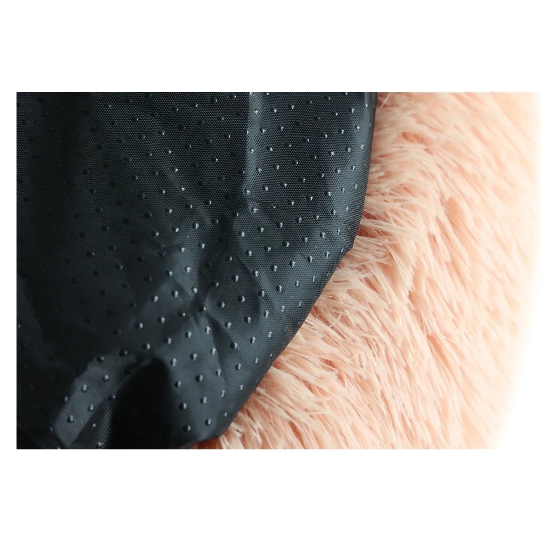 Donut Cozy Hundeseng Laksefarvet 60 cm - blød seng til mellemstore hunde