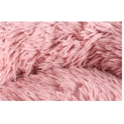 Donut Cozy Hundeseng Lyserød 50 cm - blød og hyggelig seng til små hunde