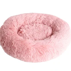 Donut Cozy Hundeseng Lyserød 60 cm - blød seng til mellemstore hunde