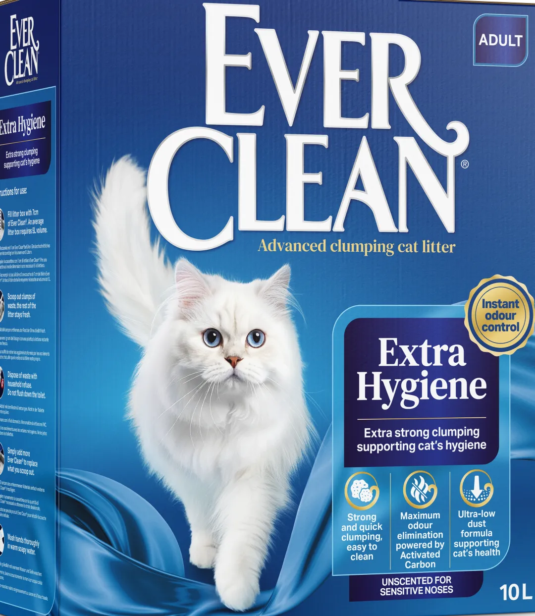 Ever Clean Kattegrus Ever Clean Extra Strong Kattegrus Uparfumeret Extra Hygiene 10 L