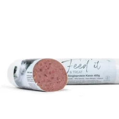 Feed it - Lækre snackpølser Feedit & Treat Pure Rabbit 400 g - naturlig kaninskærepølse til hund og kat