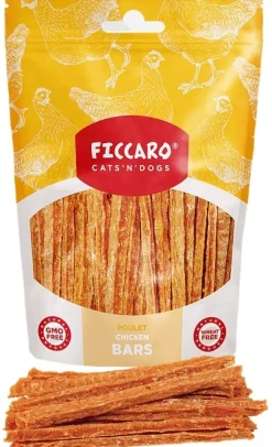 Ficcaro Katte og Hundesnack FICCARO Hundesnack Kylling Bars - kyllingebar 100 g