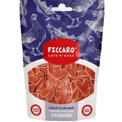Ficcaro Katte og Hundesnack FICCARO Hundesnack Kylling & Sej Passion - små bidder 100 g